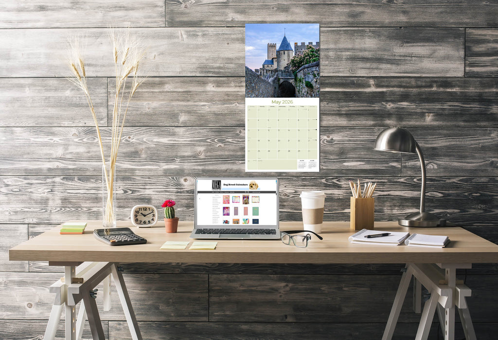 Castles Wall Calendar 2026