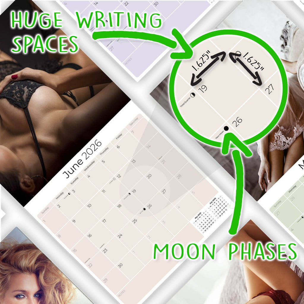 Lingerie Wall Calendar 2026