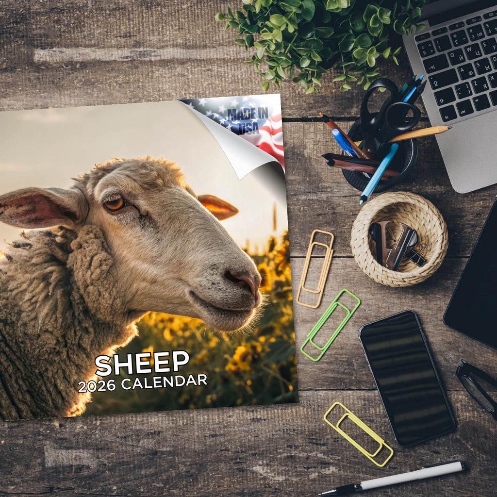 Sheep Wall Calendar 2026