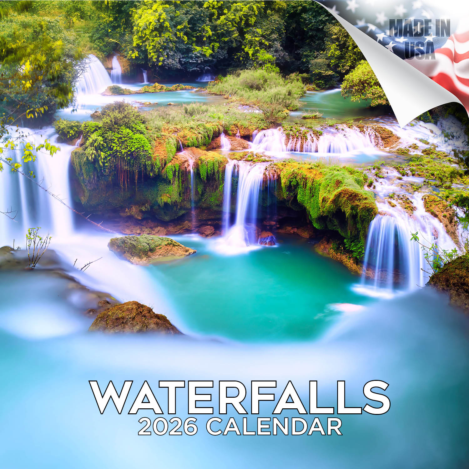 Waterfalls Wall Calendar 2026