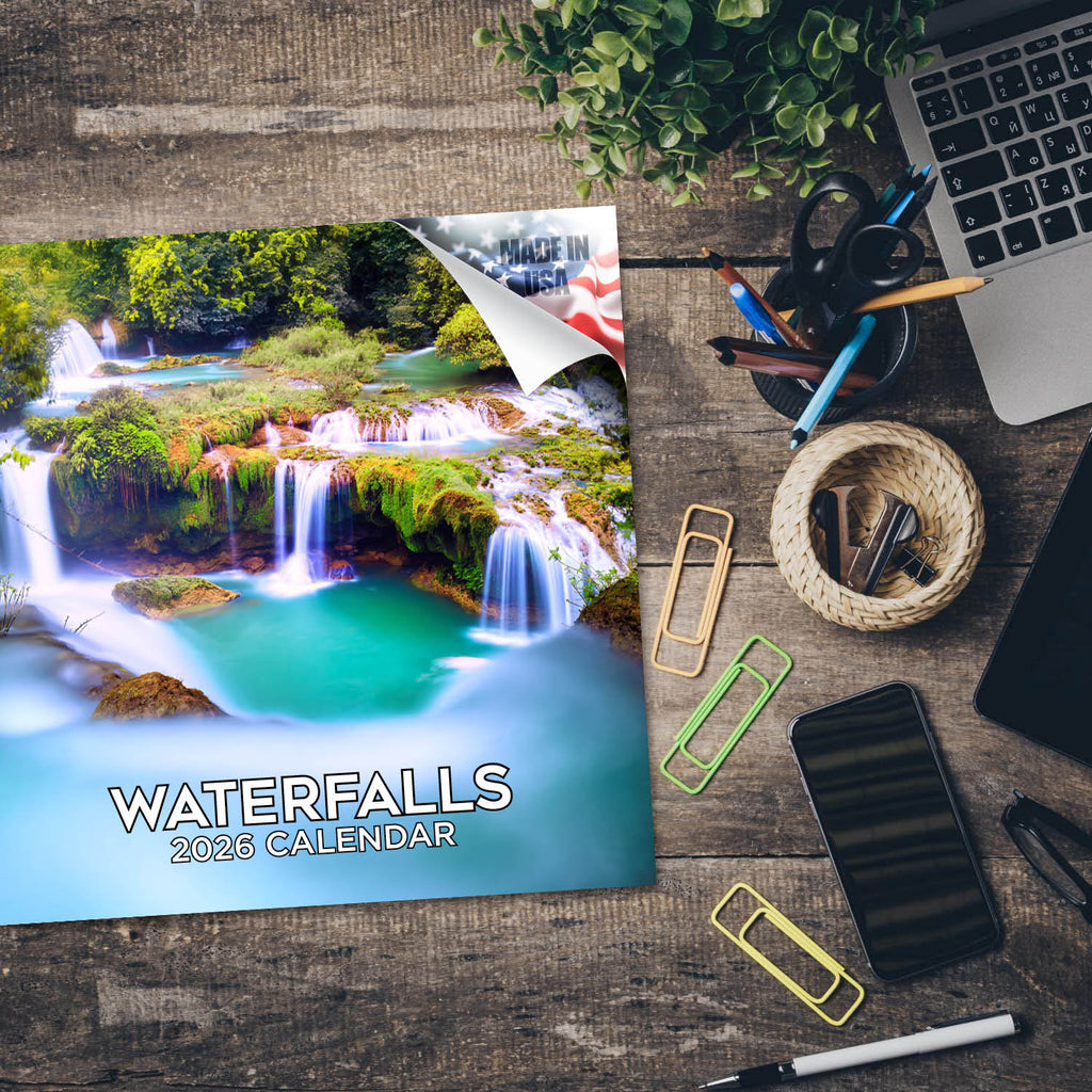 Waterfalls Wall Calendar 2026