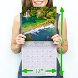 Waterfalls Wall Calendar 2026