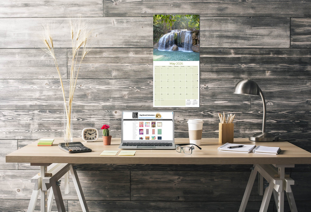 Waterfalls Wall Calendar 2026