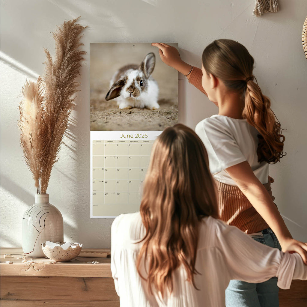 Rabbits Wall Calendar 2026