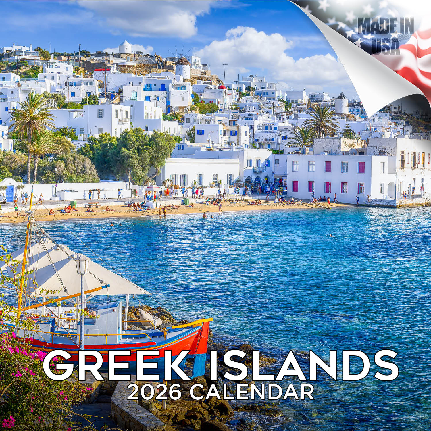 Greek Islands Wall Calendar 2026