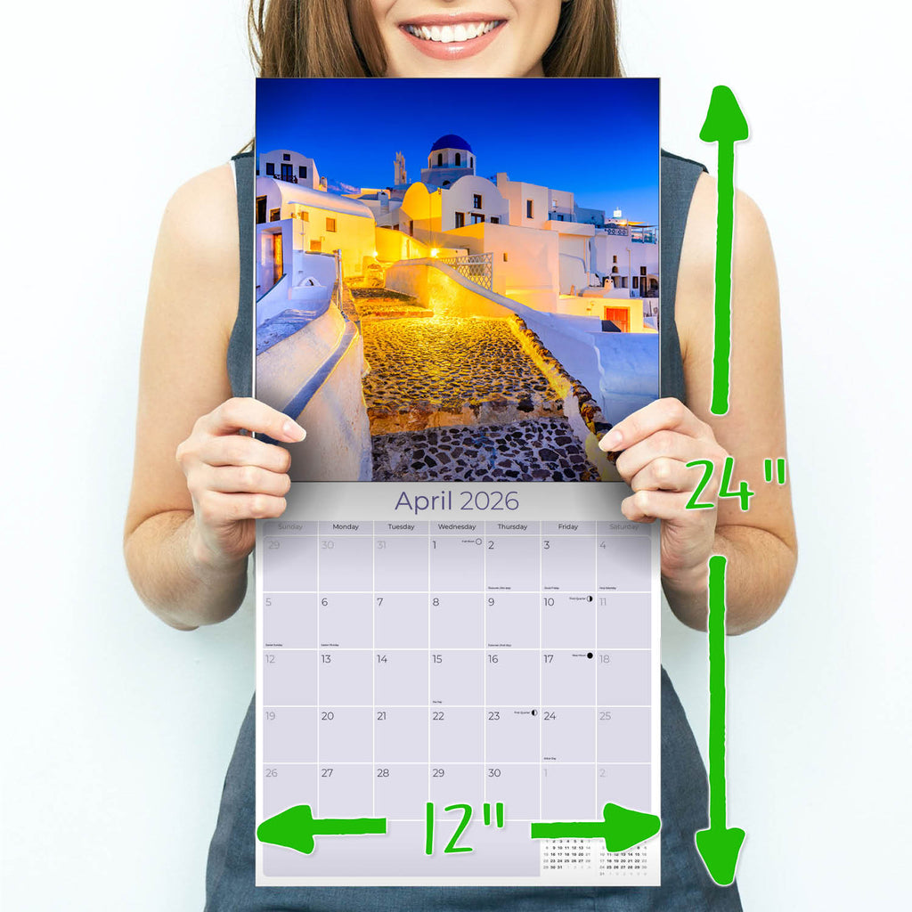 Greek Islands Wall Calendar 2026