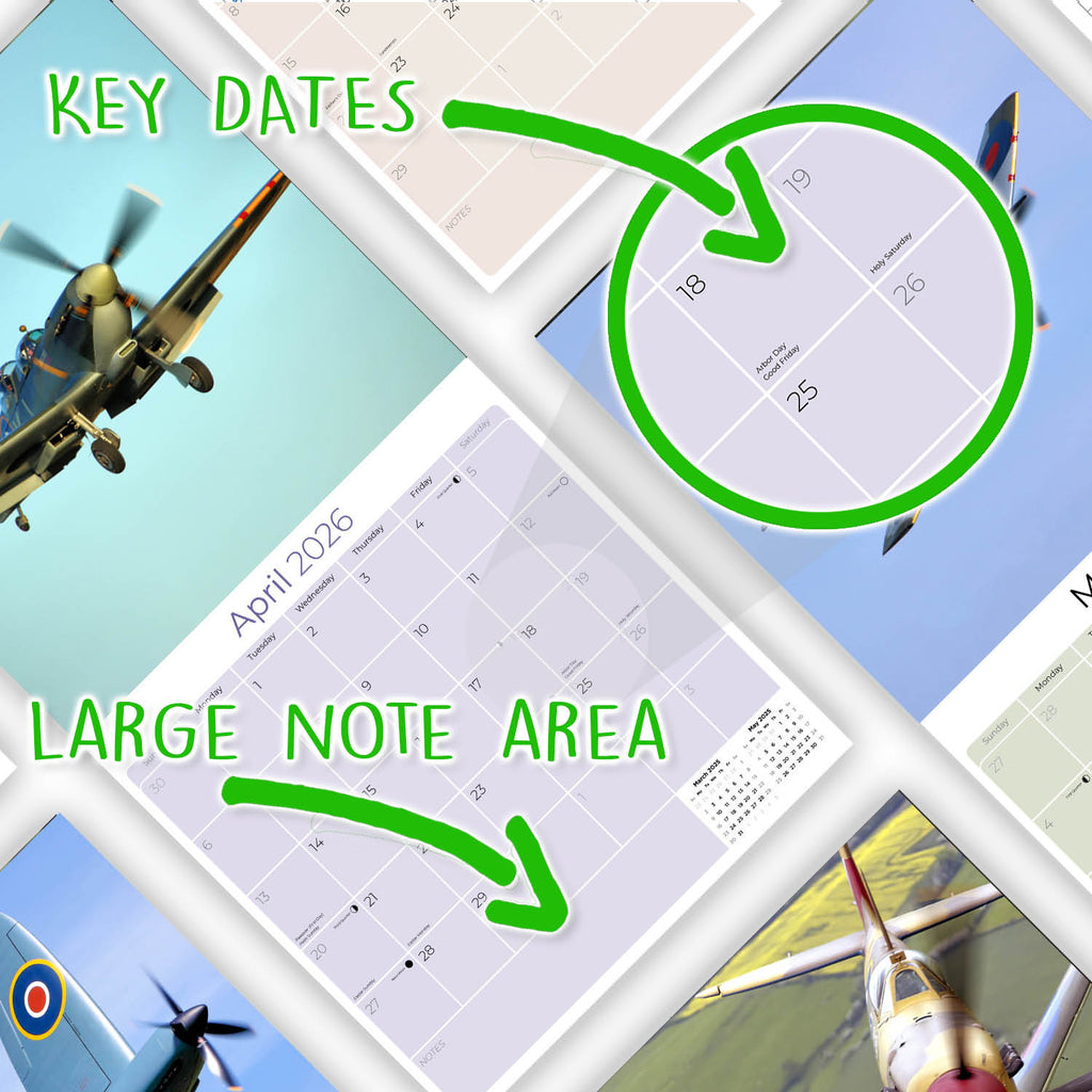 Spitfires Wall Calendar 2026