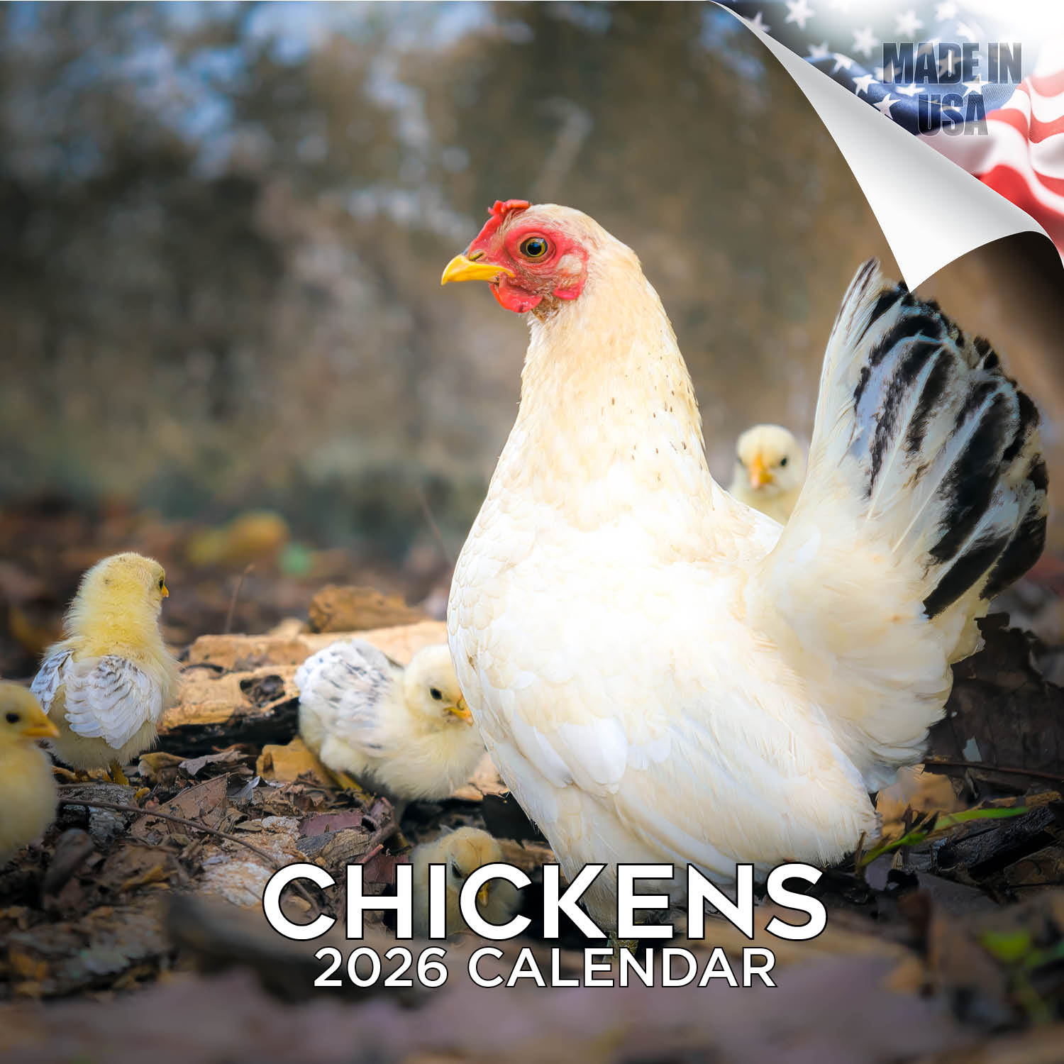 Chickens Wall Calendar 2026
