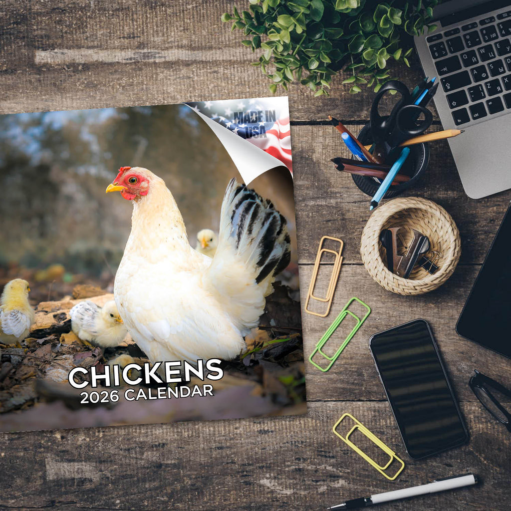 Chickens Wall Calendar 2026