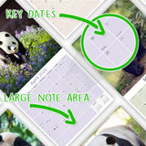 Pandas Wall Calendar 2026