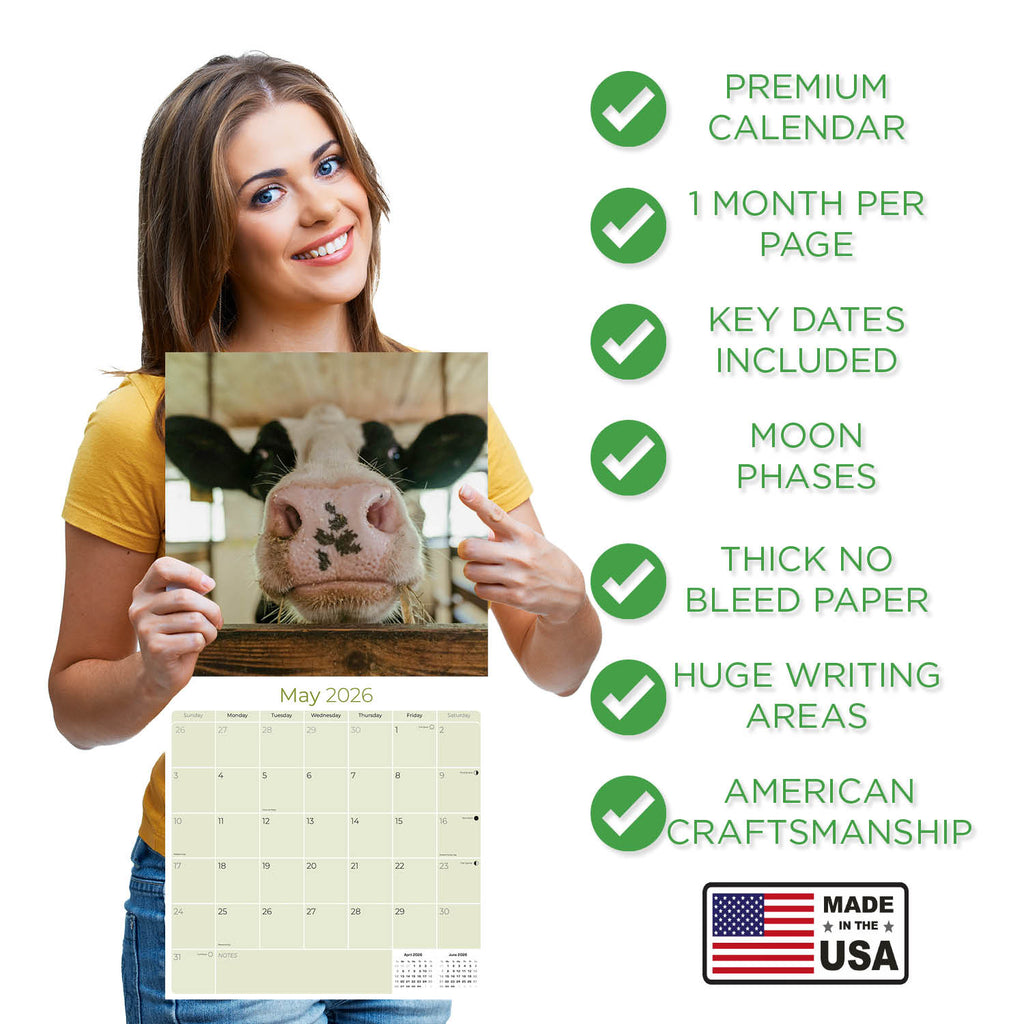 Cows Wall Calendar 2026