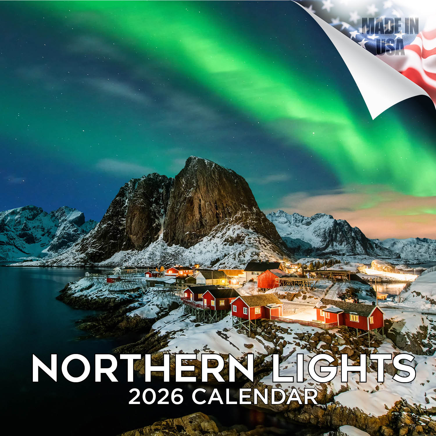 Northern Lights Wall Calendar 2026