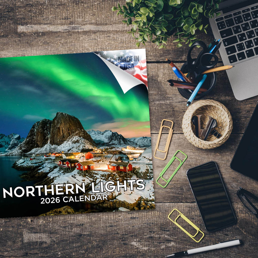 Northern Lights Wall Calendar 2026
