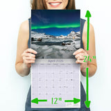 Northern Lights Wall Calendar 2026
