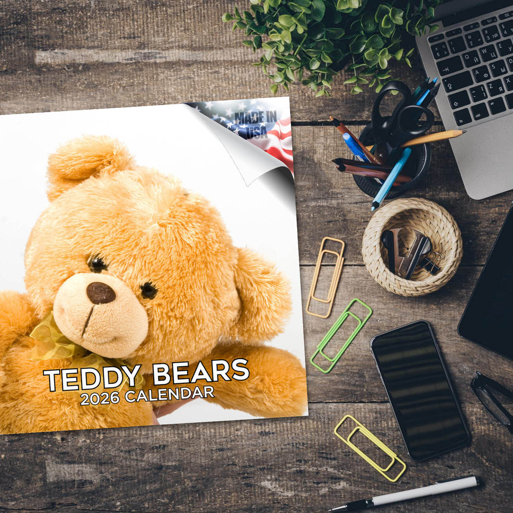 Teddy Bears Wall Calendar 2026