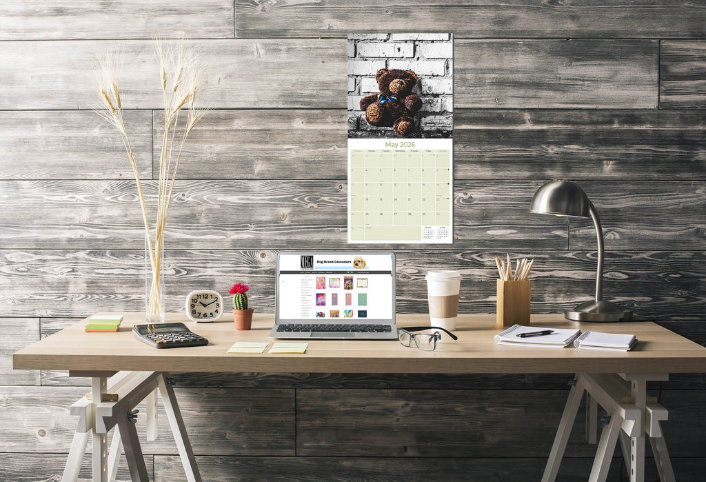 Teddy Bears Wall Calendar 2026