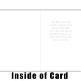The blank interior of the "I Closed My Eyes" card, showing the thick 320 GSM matte paper for easy writing.