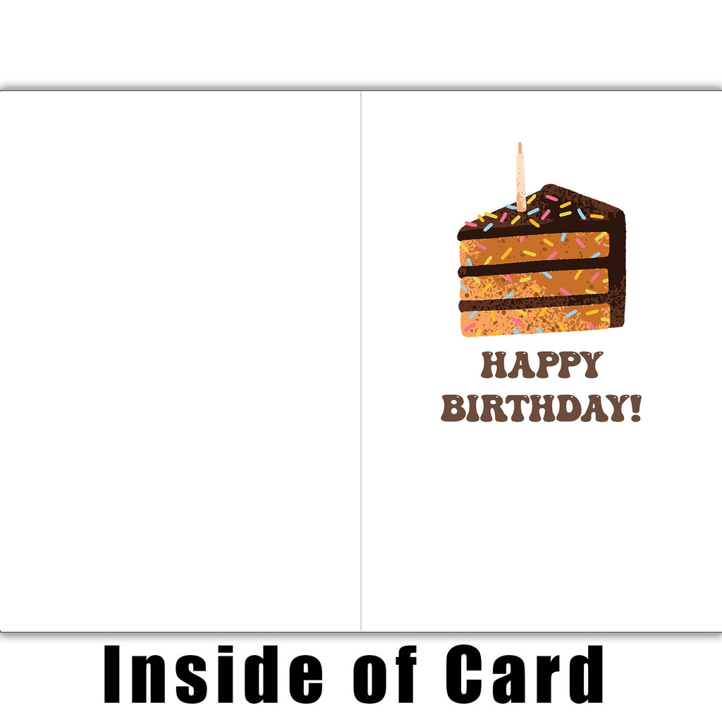 The blank interior of the Fun Facts card, showing the thick 120lb matte paper for a smudge-free personal message.