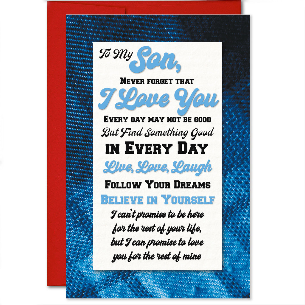To My Son, Never Forget Greeting Card