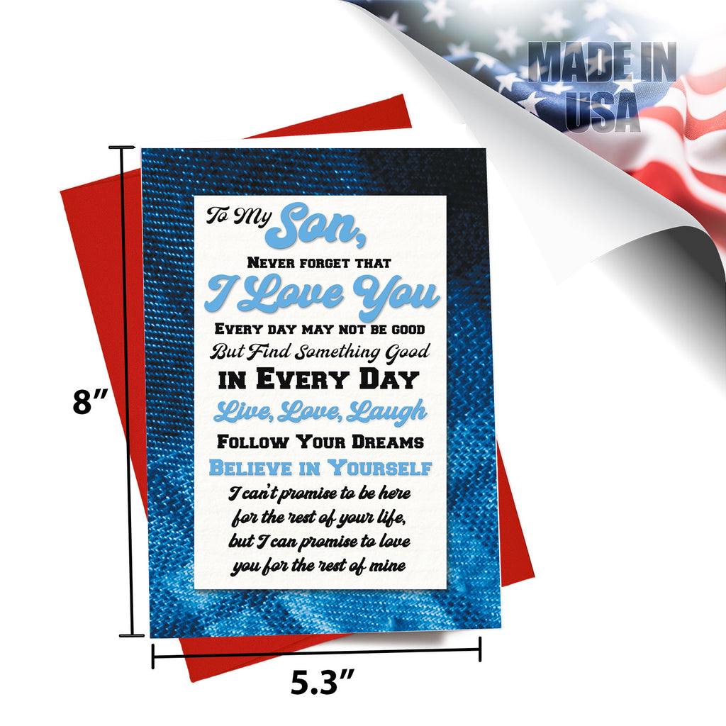 To My Son, Never Forget Greeting Card