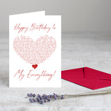 Happy Birthday - You're My Favorite Everything Greeting Card
