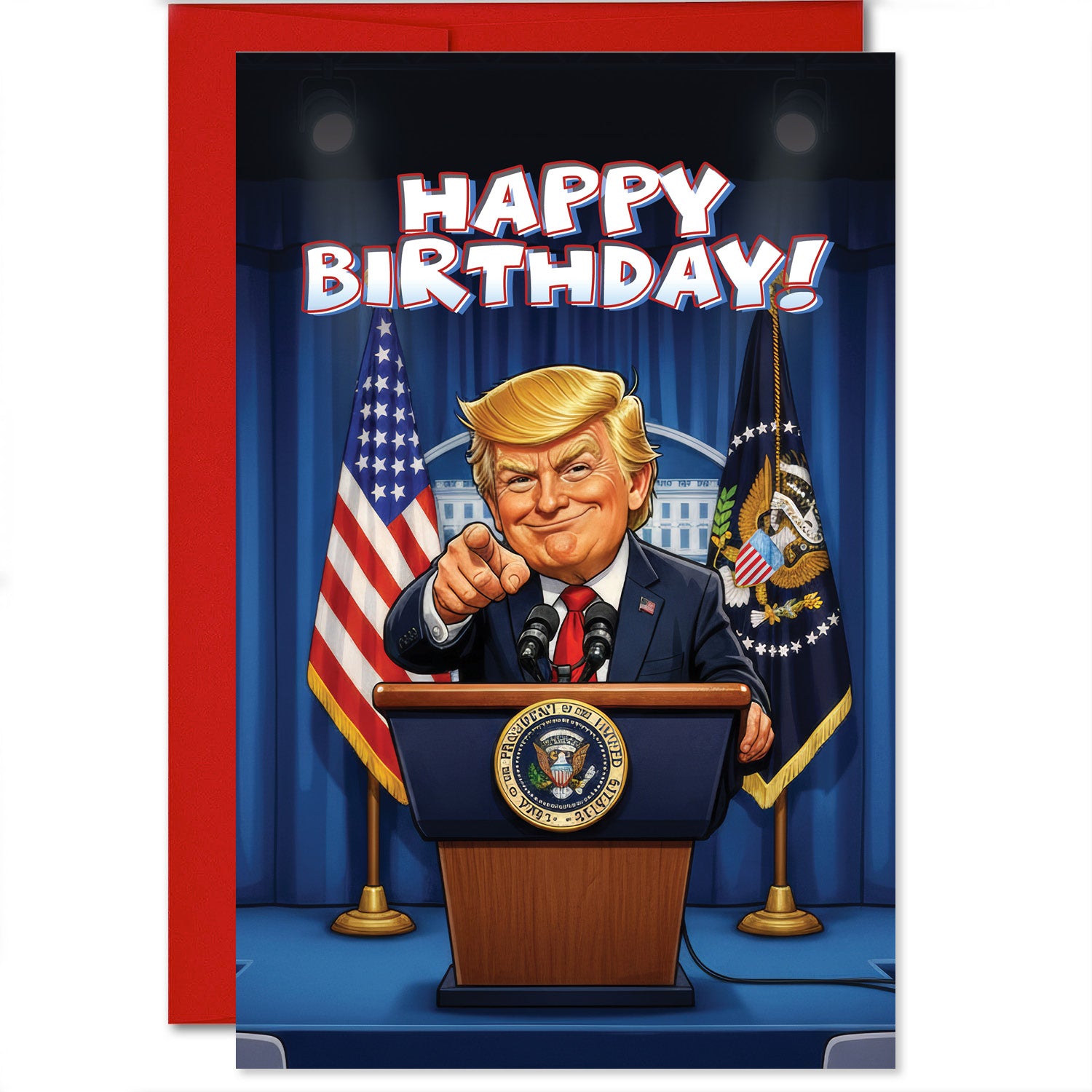 Birthday - Trump HUUUGE Greeting Card