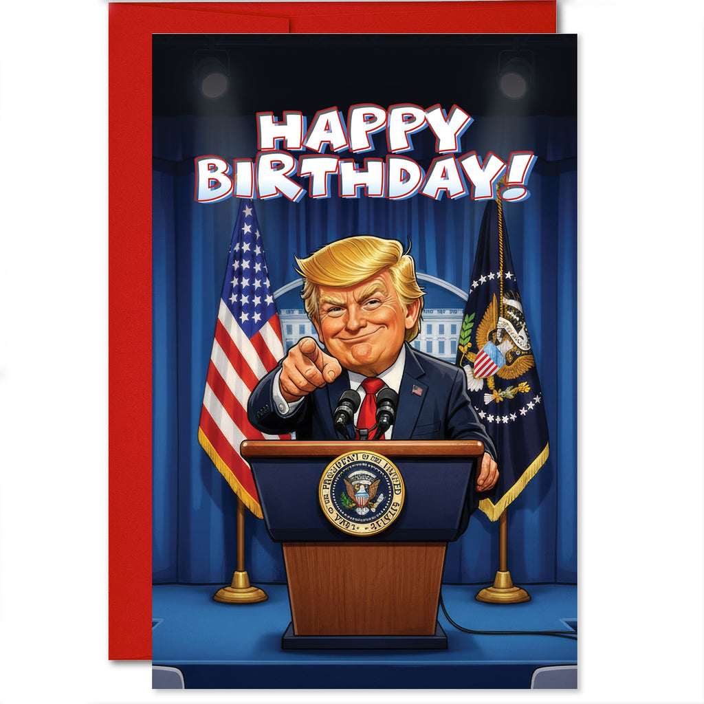 Birthday - Trump HUUUGE Greeting Card