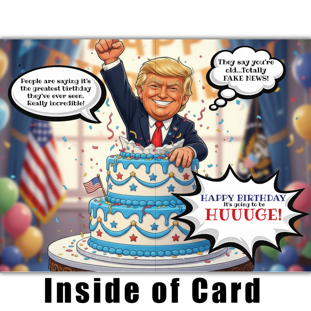 Birthday - Trump HUUUGE Greeting Card