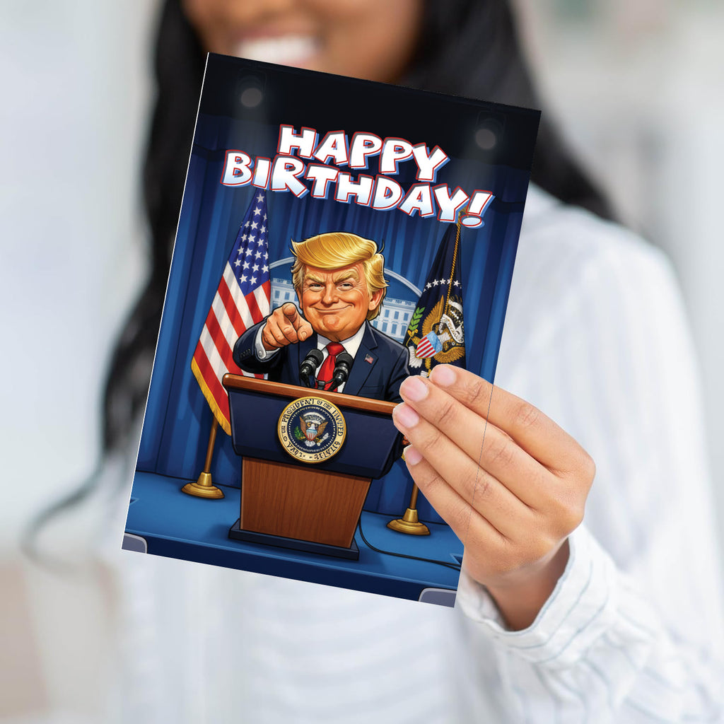 Birthday - Trump HUUUGE Greeting Card