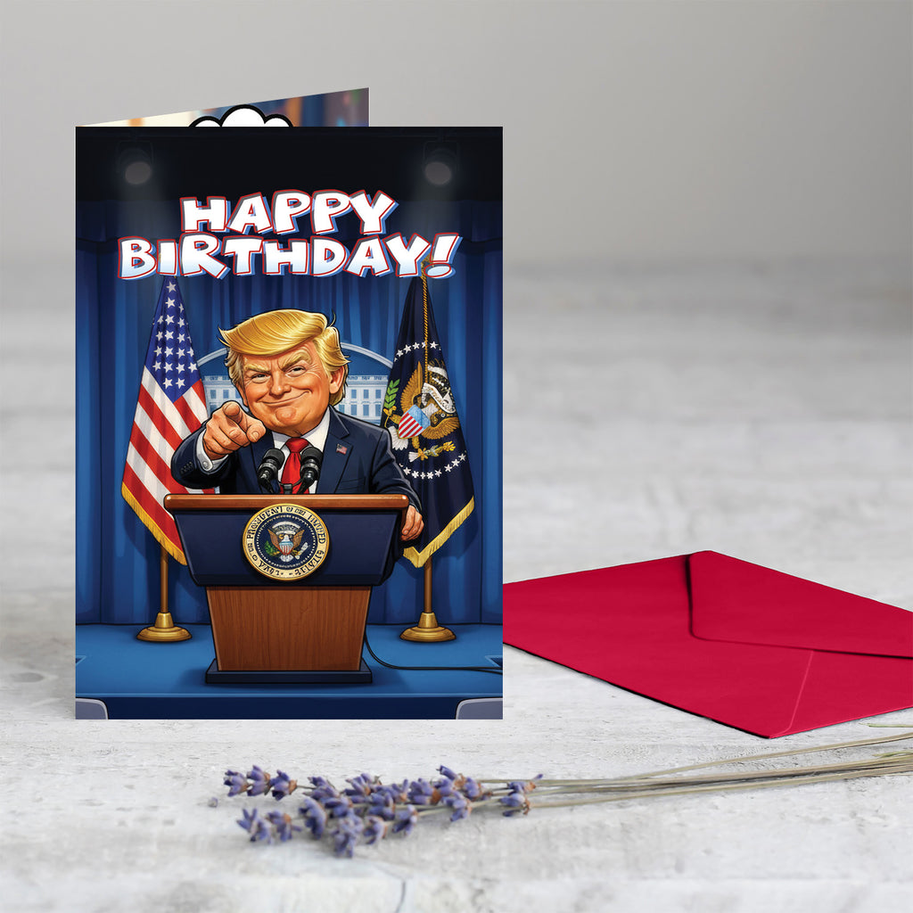 Birthday - Trump HUUUGE Greeting Card
