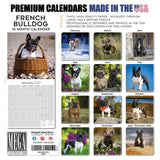 French Bulldog Wall Calendar 2027 - 12" x 12" Monthly Affectionate Frenchie & Bat-Eared Companion Dog Calendar