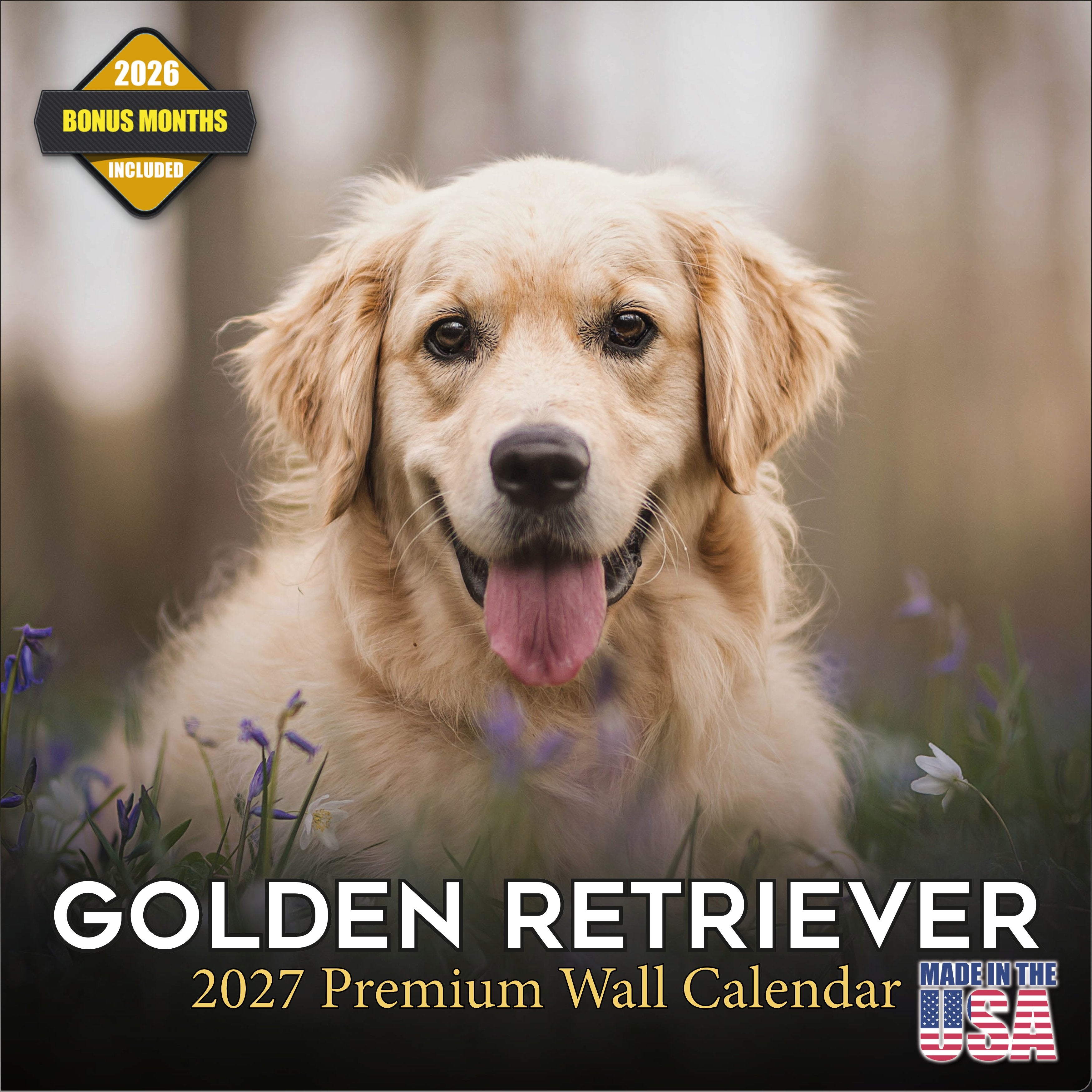 Golden Retriever Wall Calendar 2027 - 12