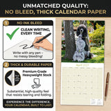 Poodle Wall Calendar 2027 - 12" x 12" Monthly Intelligent & Elegant Standard Poodle Breed Calendar
