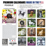 Poodle Wall Calendar 2027 - 12" x 12" Monthly Intelligent & Elegant Standard Poodle Breed Calendar