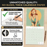 Classic Pin Ups Wall Calendar 2027 - 12" x 12" Monthly Retro Americana & Vintage Bikini Fine Art Calendar