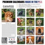 Cavapoo Wall Calendar 2027 - 12" x 12" Monthly Loving Intelligent Designer Cavoodle Calendar