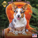 Corgi Wall Calendar 2027 - 12" x 12" Monthly Playful Pembroke & Cardigan Welsh Corgi Herding Calendar