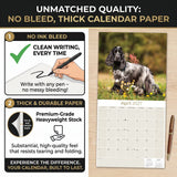 English Cocker Spaniel Wall Calendar 2027 - 12" x 12" Monthly Elegant English Cocker & Long-Eared Gundog Calendar