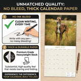 Greyhound Wall Calendar 2027 - 12" x 12" Monthly Sleek Aerodynamic Racing & Athletic Sighthound Calendar