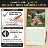 German Shepherd Puppies Wall Calendar 2027 - 12" x 12" Monthly Heartwarming GSD Puppy & Fluffy Shepherd Cub Calendar