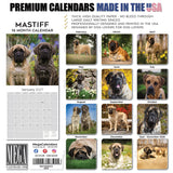 Mastiff Wall Calendar 2027 - 12" x 12" Monthly Courageous Giant & Heavy Guard Dog Breed Calendar