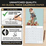 Vintage Pin Ups Wall Calendar 2027 - 12" x 12" Monthly Timeless Nostalgic Glamour & Art History Calendar