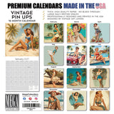 Vintage Pin Ups Wall Calendar 2027 - 12" x 12" Monthly Timeless Nostalgic Glamour & Art History Calendar