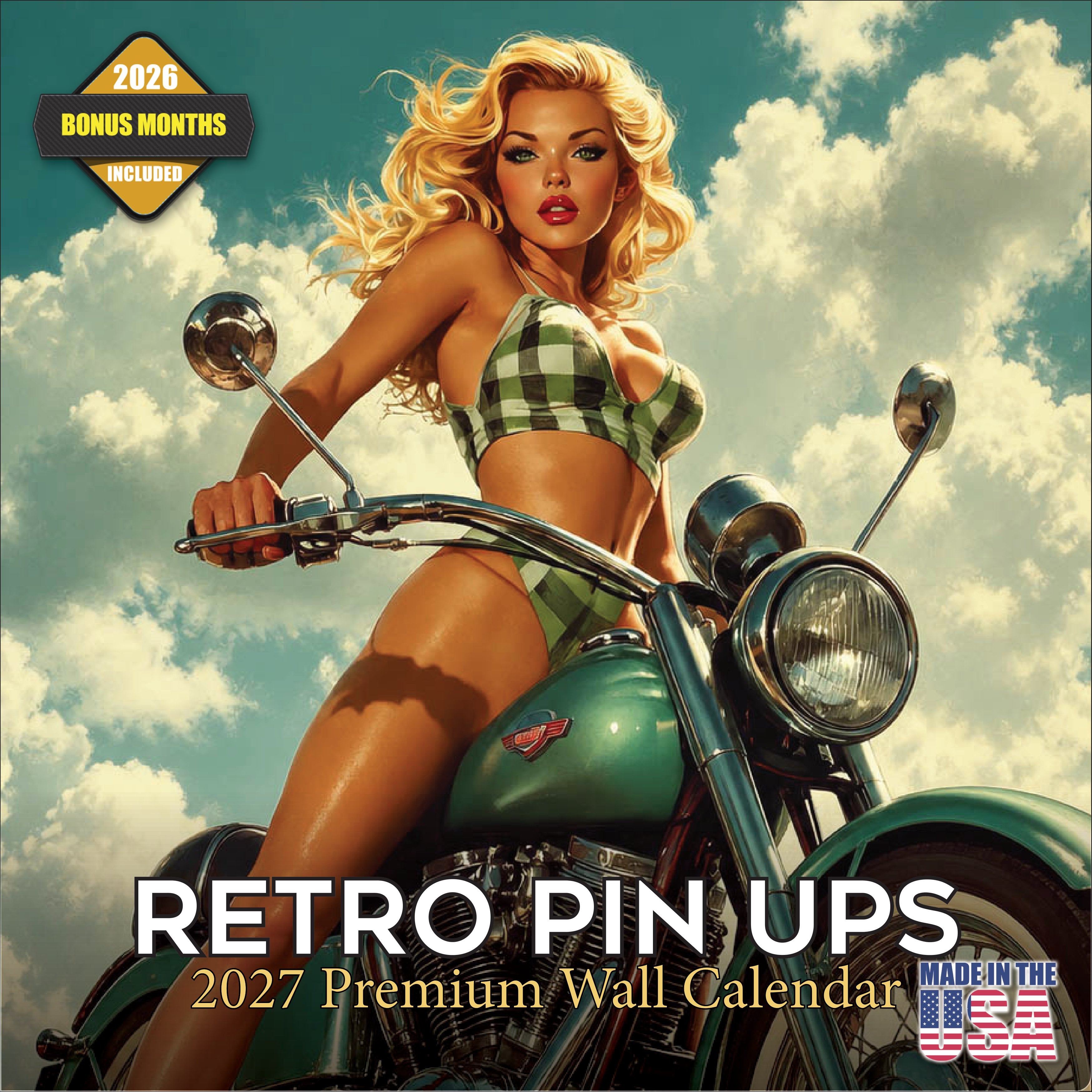 Retro Pin Ups Wall Calendar 2027 - 12