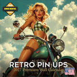 Retro Pin Ups Wall Calendar 2027 - 12" x 12" Monthly Classic Mid-Century Style Glamour Illustration Calendar