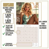 Retro Pin Ups Wall Calendar 2027 - 12" x 12" Monthly Classic Mid-Century Style Glamour Illustration Calendar