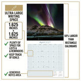 Iceland Wall Calendar 2027 - 12" x 12" Monthly Nordic Volcanic Landscapes & Arctic Travel Scenery Calendar