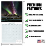 Iceland Wall Calendar 2027 - 12" x 12" Monthly Nordic Volcanic Landscapes & Arctic Travel Scenery Calendar