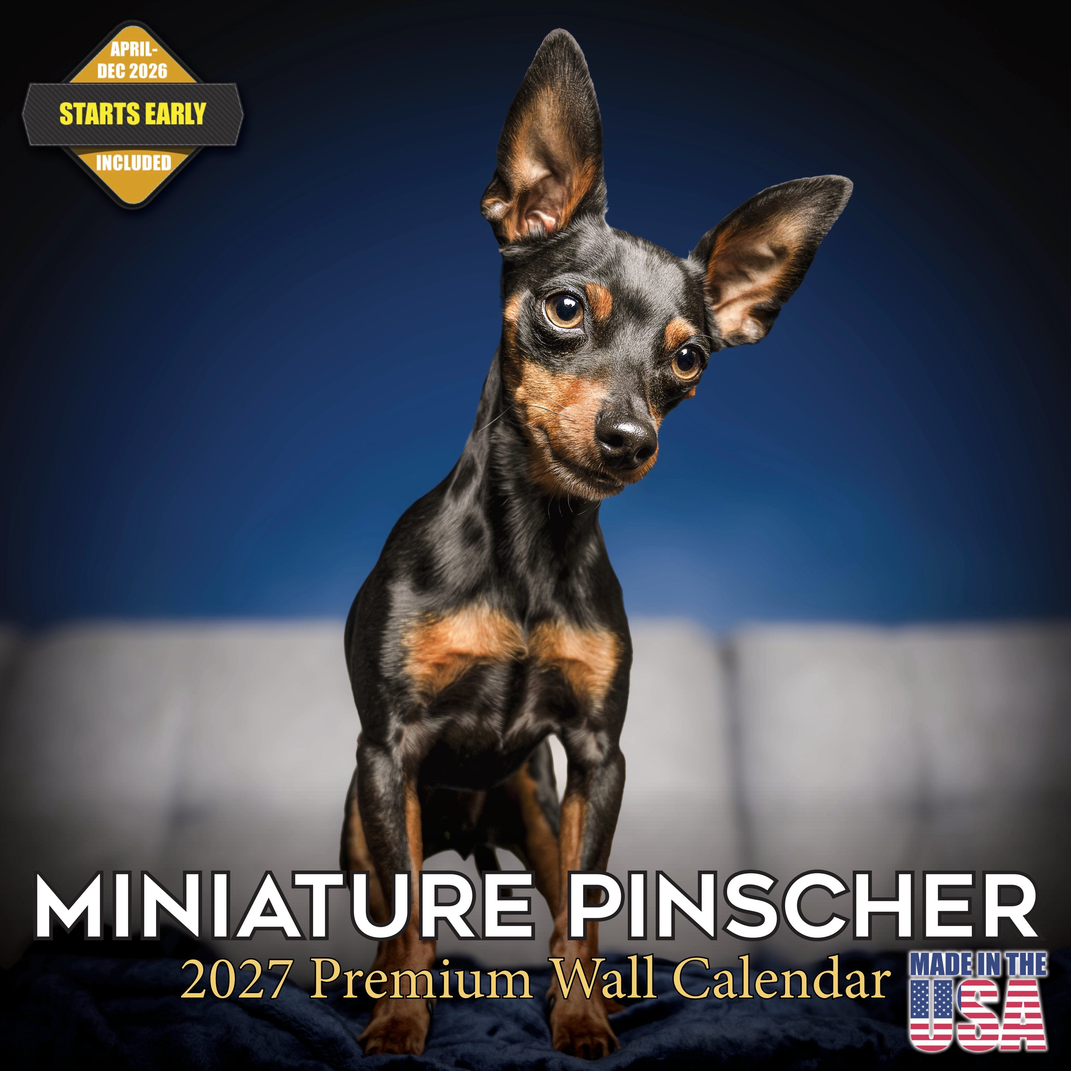 Miniature Pinscher Wall Calendar 2027 - 12