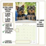 Yorkshire Terrier Puppies Wall Calendar 2027 - 12" x 12" Monthly Cute Playful Silky Toy Dog Breed Calendar